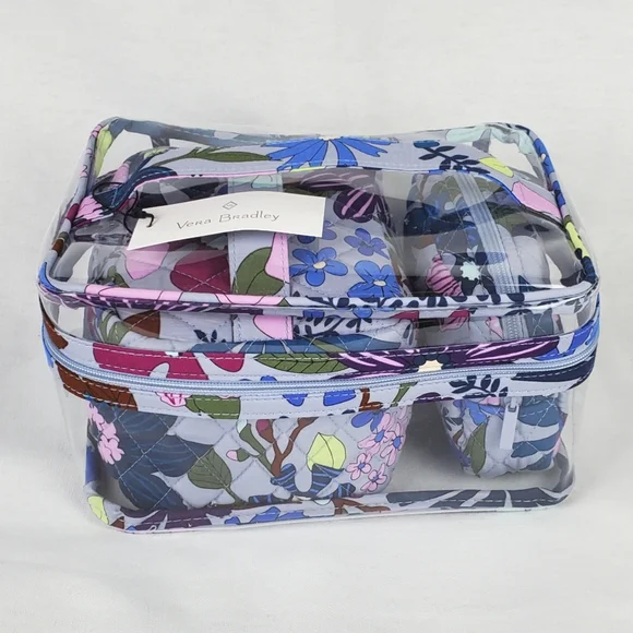 πHP~4/24π Vera Bradley 3 Piece Cosmetic Set in Bengal Lily NWT - Picture 3 of 12